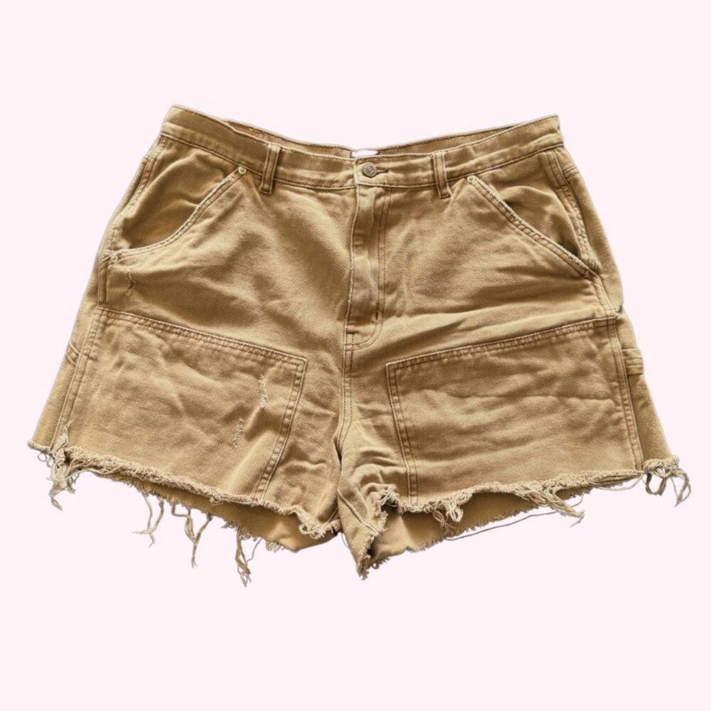 BDG High-Rise Carpenter Cut-Off Khaki Shorts 🛠️